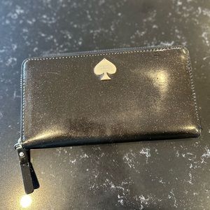 Kate Spade Black Sparkly Wallet
